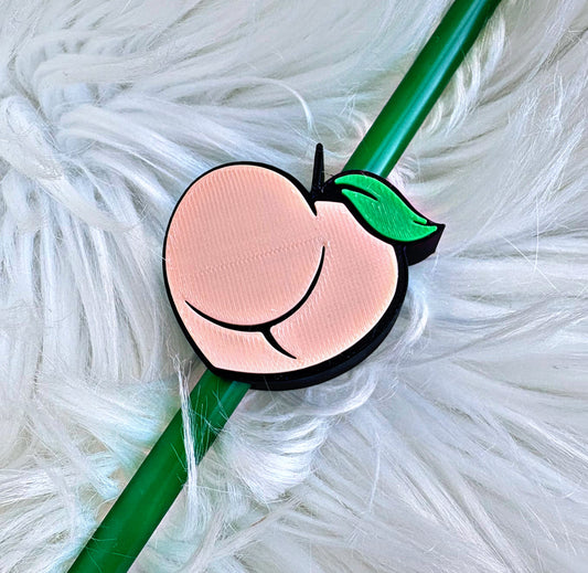 Peachy Cheeks Straw Topper (Stanley size 10")