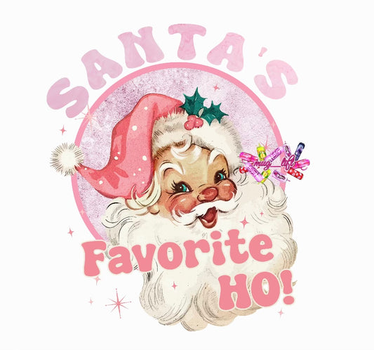 UV DTF Santa’s Favorite HO (pink) (3.5x3.5)