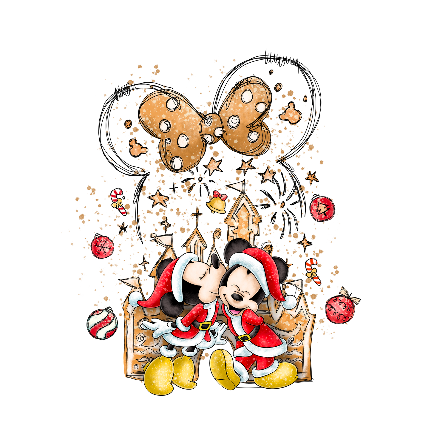 UV DTF Mickey & Minnie Ginger Decal