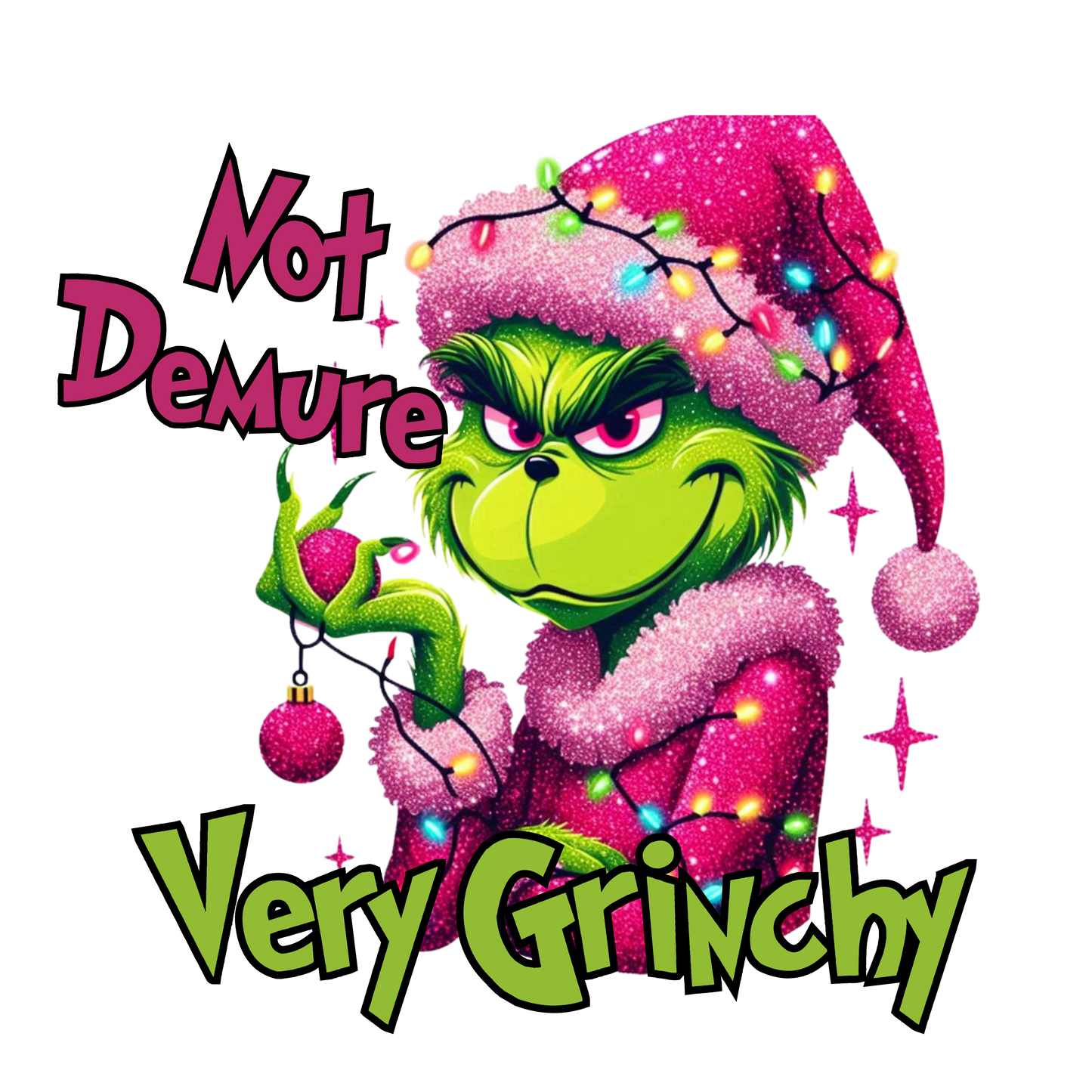 UV DTF Decal - Demure Grinch